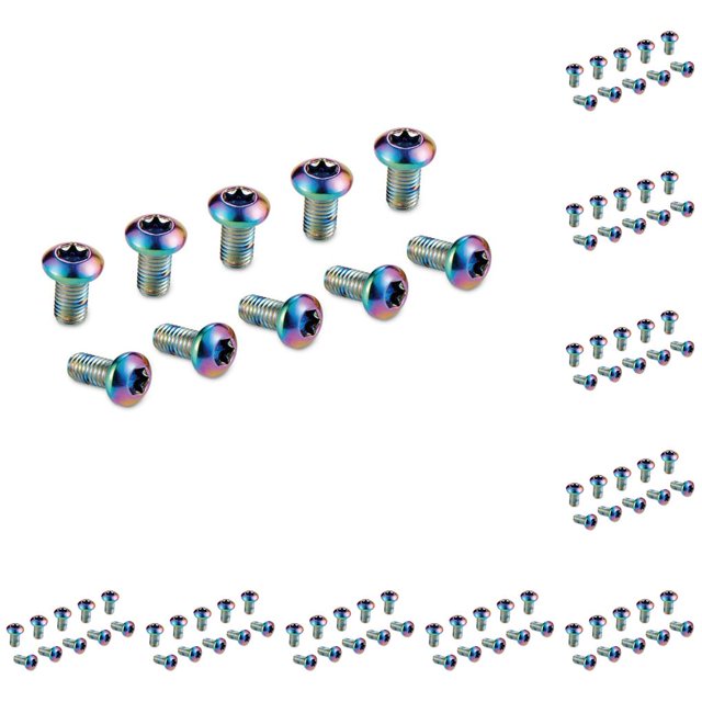 Wosthever Paquete de 12 tornillos M5 para freno de disco, reparación de piezas de repuesto para bicicleta Type2 NO2