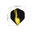 thumbnail image 2 of Uxcell Dart Flights, 12 Pack PET Standard Darts Accessories, Black, Yellow, 2 of 5