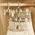 thumbnail image 5 of 10-Pack Plastic Hanger Connection Hooks, Stackable Multifunctional Hooks for Dorm & Wardrobe, Green White, 1.5x1.38x0.79in, Space-Saving, 5 of 6