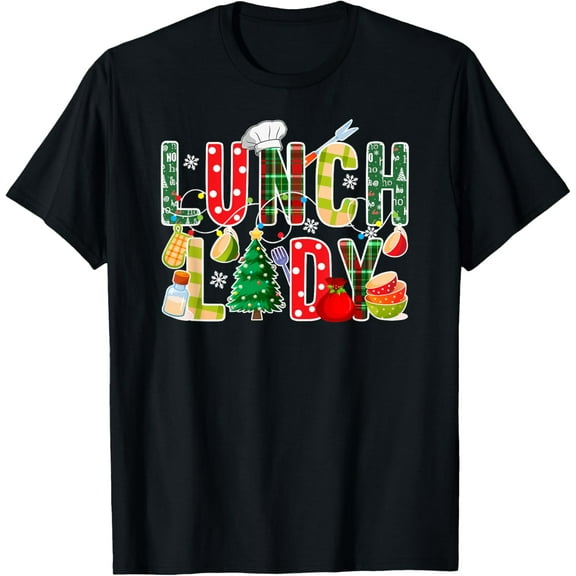 Lunch Lady Christmas Lunch Ladies Xmas Party T-Shirt