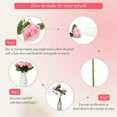 thumbnail image 3 of Morttic 24 Pcs Rose Artificial Flowers with Long Stem Realistic Silk Roses Bulk Real Touch Plastic Bouquet of Roses for Home Bridal Wedding Party Table Centerpieces Decorations (Pink), 3 of 6