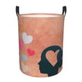 thumbnail image 2 of YFYANG Waterproof Laundry Hamper, Love Art Pattern Laundry Basket Oxford Fabric with Handle Foldable, S, 2 of 8