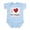 Sky Blue, variant on CafePress - I Love Mom Cartoon Heart Infant Bodysuit - Baby Light Bodysuit, Size Newborn - 24 Months