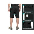 thumbnail image 4 of Little Donkey Andy Men's Hiking Cargo Shorts with 9 Pockets Lightweight Water-resistant Quick Dry Golf Travel Shorts Black S, 4 of 7