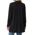 thumbnail image 6 of Women's Lightweight Cardigan Long Sleeve Sweater Open Front Casual Fall Cardigans with Pockets,Black 2XL, 6 of 7