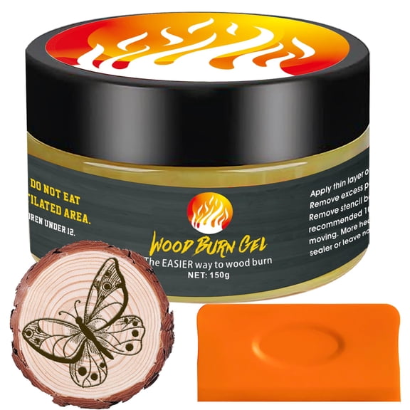 Wood Burning Paste 4oz, Heat Activated Marker Paste for Wood Burning DIY Crafts & Drawing, Beginner Friendly