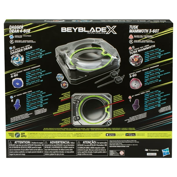 Beyblade X Battle Set with Beystadium, 2 Tops, 2 Launchers