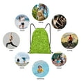 thumbnail image 6 of Wukai Lime green glitter Drawstring Backpack Bag Sport Gym Sackpack Large Size String Backpack Cinch for Women Men-Medium, 6 of 6
