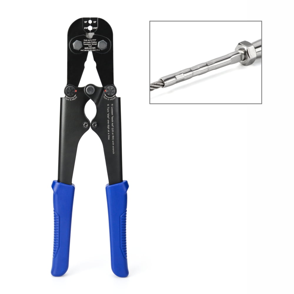 iCrimp 1/8"3/16" Stainless Steel Wire Rope Tensioners, Heavy Duty