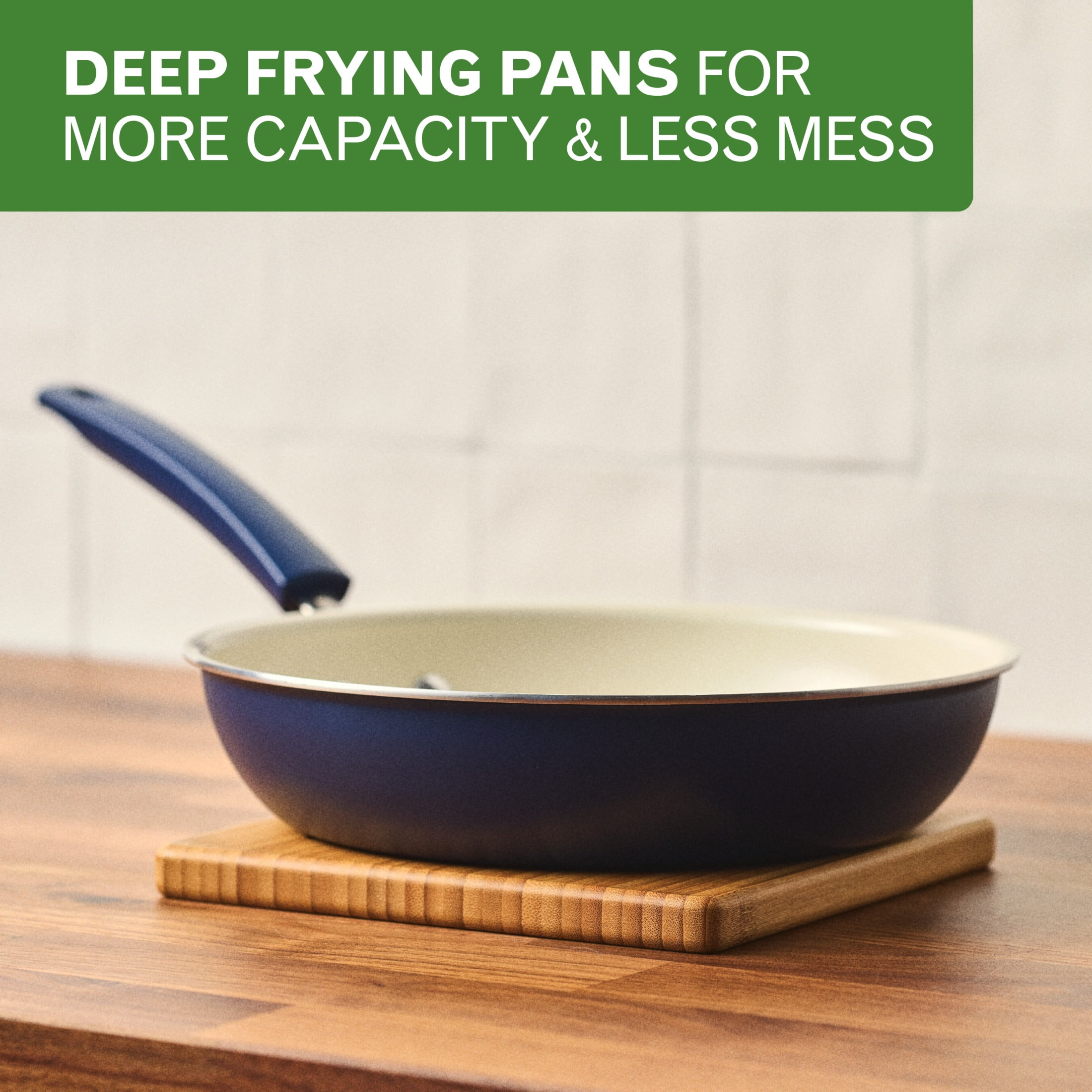 Farberware Easy Clean 14 Pcs Ceramic Nonstick Cookware Set with Cooking Tools, Dishwasher Safe, Blue