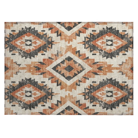 Dalyn Rugs Machine Washable Indoor/Outdoor Chantille Terracotta 1'8" x 2'6" Rug