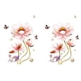 thumbnail image 1 of 2 Sheets Chinese Style Wall Stickers Lotus Wall Decal Home Background Decor, 1 of 9