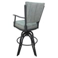 thumbnail image 2 of Swivel Bar Stool 30" Seat - Montana - Watusi Aqua Fabric - Gray Metal, 2 of 3
