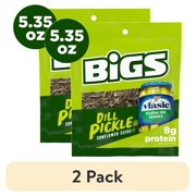 (2 pack) BIGS Sunflower Seeds, Vlasic Dill Pickle Flavor, Father's Day Game Day Snack for Dad, 5.35 oz.