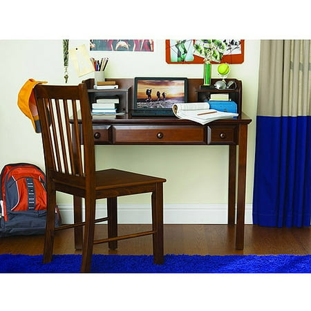 your zone zzz place to be desk, hutch and chair, walnut