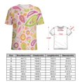 thumbnail image 2 of Pink Paisley Floral Vibrant Pattern Design Womens Tops Women's Fashion Casual Short Sleeve Flower Print Round Neck Pullover Top Blouse, 2 of 6
