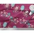 thumbnail image 2 of Soimoi Rayon Fabric Floral,Tree & Owl Kids Print Fabric by The Yard 42 Inch Wide, 2 of 3