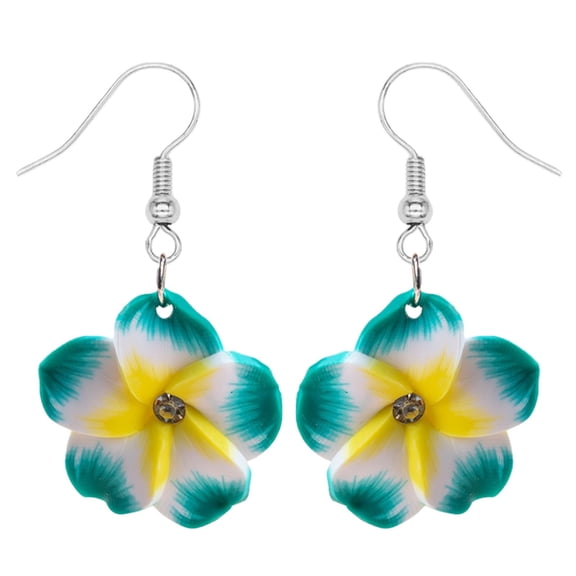 2D Acrylic Flower Dangle Earrings, Lightweight Colorful Drop Earrings for Women Summer Vacation Gift (Style H)