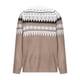 thumbnail image 4 of Ailaofu Women's Fair Isle Sweater Casual Crewneck Long Sleeve Lightweight Vintage Knit Jumper Tops, 4 of 6