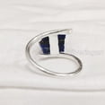 thumbnail image 3 of Natural Lapis Lazuli Ring, Rough Lapis Lazuli Ring, Afghani Lapis, Cross Band Ring, 925 Sterling Silver, Womens Ring, Christmas, Thanksgiving, Handmade, Statement Jewelry, Rough Gemstone Jewelry, 3 of 5