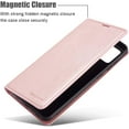 thumbnail image 2 of Premium PU Leather Flip Folio Case for Samsung Galaxy A21S, Protective Case with Kickstand Card Slot Magnetic Closure Shockproof Wallet Cover for Samsung Galaxy A21S - Rose Gold, 2 of 14