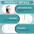 thumbnail image 3 of ZYNERY Wall Mounted Drying Rack,Door Clothesline Non Drilling Expandable Foldable, Wall Mounted Clothesline Three Sided Availablee, 3 of 7