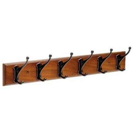 Deck Rail Hook - Franklin Brass 24 in. Rail with 6 Windom Hooks in Bark and Oil Rubbed Bronze