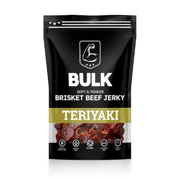 Premium Brisket Beef Jerky Bulk - Tender, Homemade Style, Soft & Flavorful 1lb
