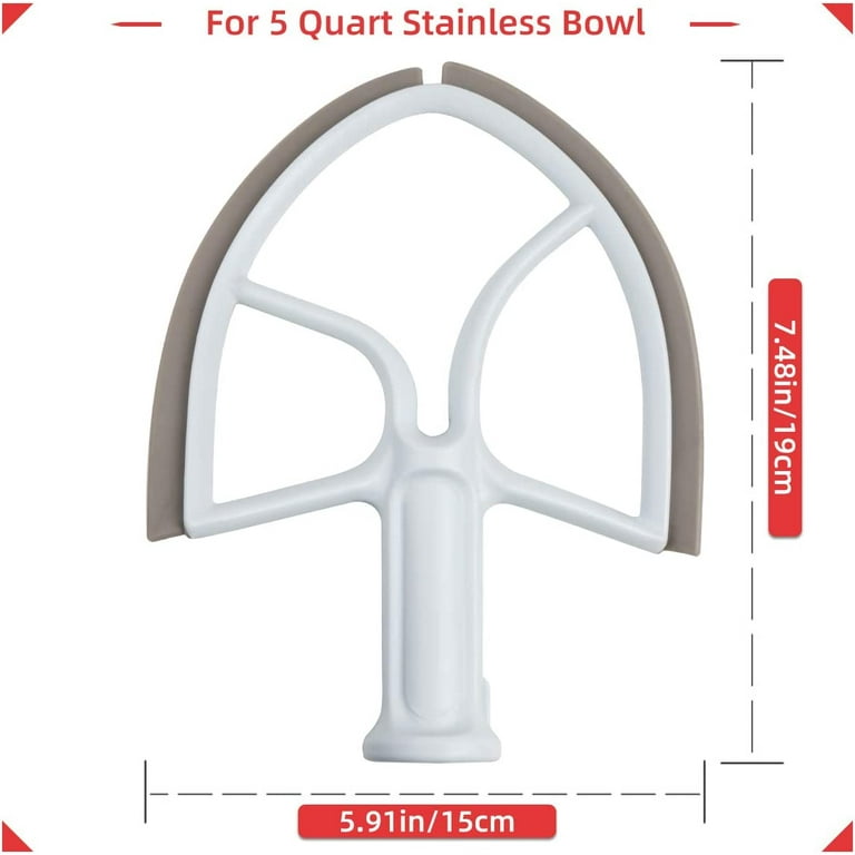 Lawenme Flex Edge Beater for Kitchenaid 6 Quart Bowl- Lift Stand Mixer,  Beater Paddle with Scraper for 6 QT Bowl- Lift Mixers, Attachments for  Mixer 6