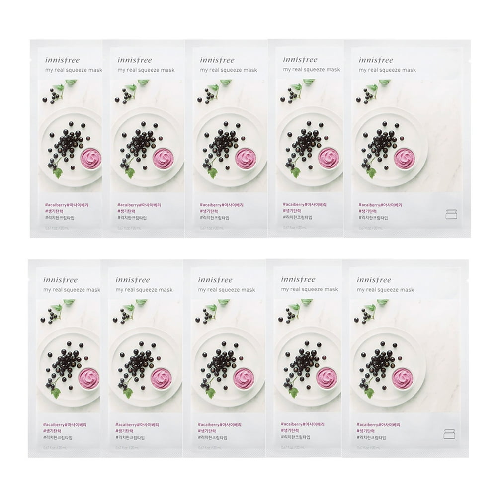 Innisfree [Innisfree] My Real Squeeze Mask EX Acai Berry (10 pack