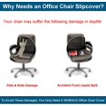 thumbnail image 4 of Waterproof Office Chair Cover, Computer Office Chair Covers Water-Repellent Universal Boss Chair Covers Modern Simplism Style High Back Chair Slipcover (Black, Small), 4 of 7