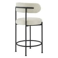 thumbnail image 5 of Modway Albie Boucle Fabric Counter Stools - Set of 2 in Ivory Black, 5 of 11