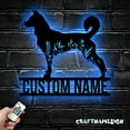 thumbnail image 3 of Craftnamesign Personalized Hippo Metal Wall Art LED Light, Custom Cute Hippo Name Sign, Hippo Sign, 3 of 5