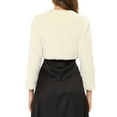 thumbnail image 3 of INSPIRE CHIC Formal Bolero for Women's Evening Dressy Faux Fur Shrug Jacket XL Beige, 3 of 6