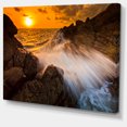 thumbnail image 2 of Sunset Sea Wave Impact Rocks at Sunset, 2 of 3