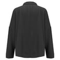 thumbnail image 6 of Jxximdong Button Up Shirts Women Single Breasted Pleated Lapel Shirt Independent Station Explosion Solid Color Tops Black Spring Tops S, 6 of 9