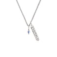 thumbnail image 2 of Delight Jewelry Clear AB Crystal Bicone Silvertone Sisters Best Friends Forever Bar Charm Necklace, 23", 2 of 4