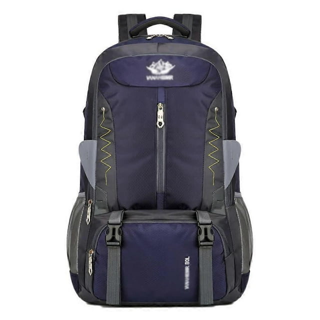 60L Hiking Backpack for Men and Women, Trekking Backpack, Waterproof Multifunctional Camping Climbing Travel Outdoor Backpack, Blue