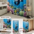 thumbnail image 6 of Shower Curtain Diving Panda Bathroom Curtains with Hooks, Waterproof Fabric Funny Animal Fish Coral Ocean Seafloor Bath Shower Curtains Set for Bathroom Bathtubs Decor 72x72 Inch, 6 of 9