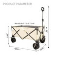 thumbnail image 6 of Collapsible Foldable Wagon Carts with 360° Rotating Wheels for All Terrain, Utility Heavy Duty Folding Wagon with 300LBS Capacity for Grocery, Sand, Garden, Outdoor, Camping, 6 of 6