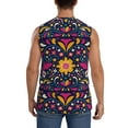 thumbnail image 4 of Uemuo Cinco De Mayo Floral Pattern Men's Sleeveless T-Shirt,Muscle Athletic Tank Top, Moisture-wicking Quick-dry Breathable Classic Tee Top for Gym Run Outdoor Sports-Small, 4 of 8