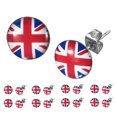thumbnail image 2 of Pendientes con la bandera de la Unión Jack, pendientes con la bandera del Reino Unido para damas, pendientes redondos de aleación con la bandera británica, artículos para fiestas, accesorios para, 2 of 8