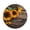 Brown, Yellow, Orange, variant on Round Welcome Sign, Sunflowers Metal Wall Art Hanging Decoration, Farmhouse Country Yellow Floral Shabby Wood Grain Circlar Iron Sign Wall Decor for Front Door Home Porch Office Gifts, 6x6 In