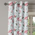 thumbnail image 3 of Ambesonne Rose Grommet Curtain, Pink Blossom English Flora, 50" x 63", Reseda Green Pink, 3 of 6