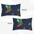 thumbnail image 4 of EasygdpDinosaur Astronaut Space Surfing Polyester Fiber Double-Sided Pillowcase,Super Soft,Comfortable And Luxurious Pillowcase,Not Easy To Break Or Deform- 20"X30", 4 of 9