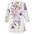 thumbnail image 4 of Patlollav Womens Tops Clearance Print Lace 3/4 Sleeve Blouses, 4 of 6