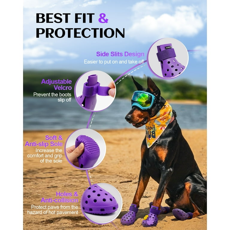 Dog Shoes for Hot Pavement Dog Boots Paw Protectors, Easy ON