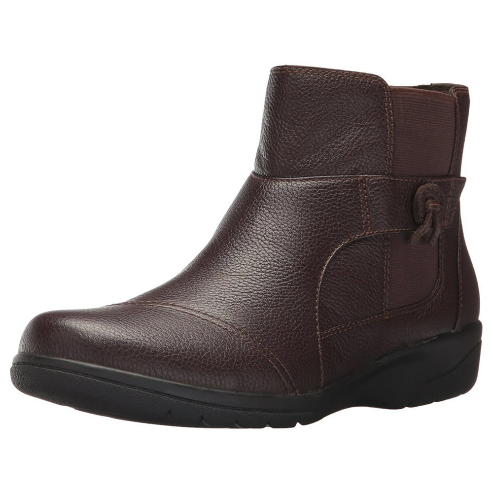 Clarks - CLARKS Womens Cheyn Work Leather Closed Toe Ankle Fashion Boots, Brown, Size 5.0
