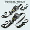 thumbnail image 5 of PEPWELL 1''x10' Self-Retracting Ratchet Strap - 1/2 Pack, 1500lbs Tensile Strength, Black E-Coating, Safety Clip S-Hooks, Rust-Proof for ATV/Motorcycle Cargo Tie Down, 5 of 15