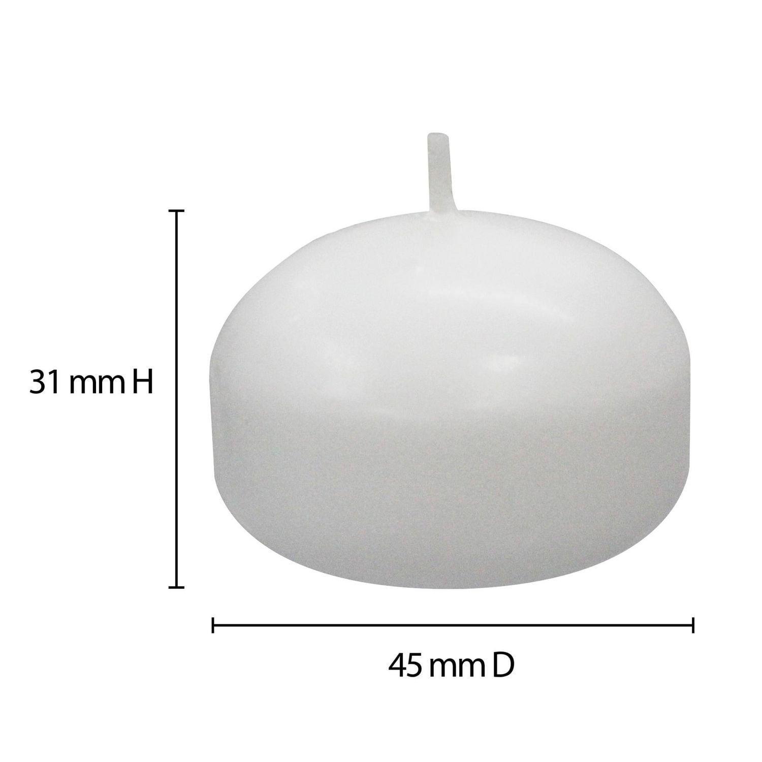 50 Cierges Flottants En Stéarine - 3.8x1.5cm - Brûlent 4h Sans Fumée Ni Odeur - Pour Mariage, Décoration